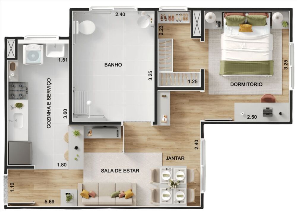Apartamento, 2 quartos, 43 m² - Foto 7