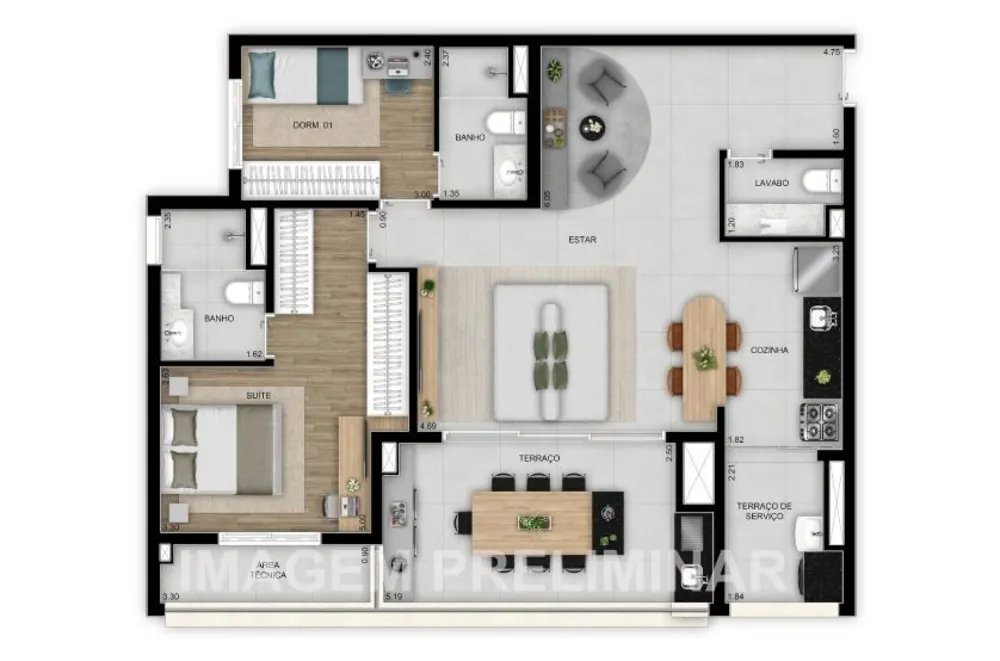 Apartamento, 3 quartos, 96 m² - Foto 9