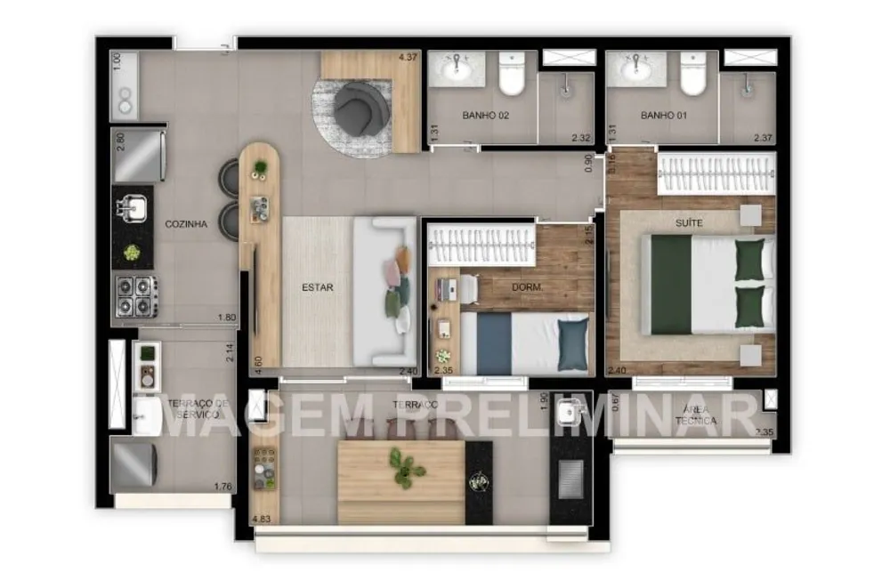 Apartamento, 3 quartos, 96 m² - Foto 10