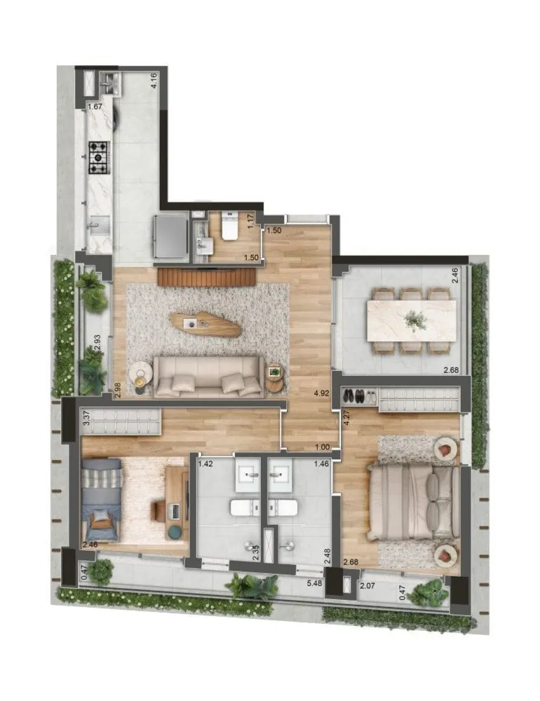 Cobertura, 2 quartos, 157 m² - Foto 5