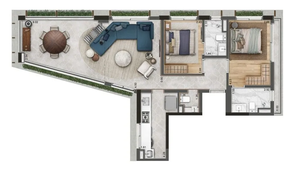 Cobertura, 2 quartos, 157 m² - Foto 10