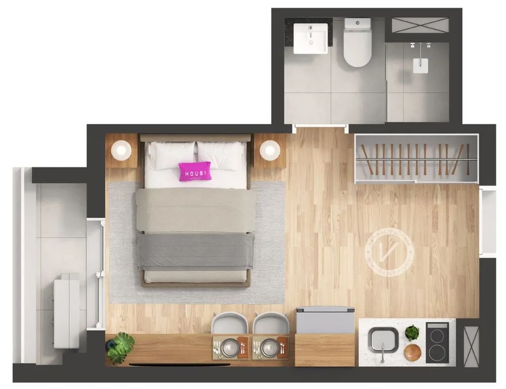 Kitnet-Studio, 24 m² - Foto 2