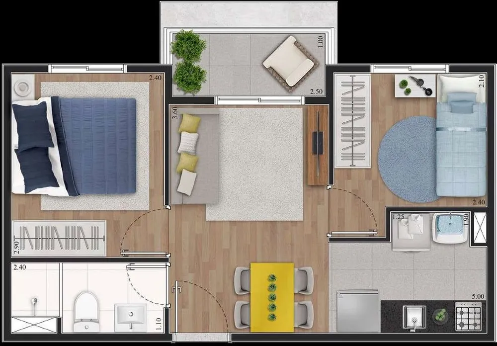 Apartamento, 42 m² - Foto 1