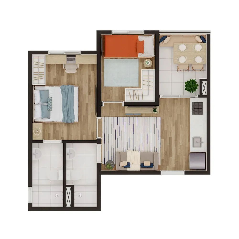 Apartamento, 2 quartos, 37 m² - Foto 1