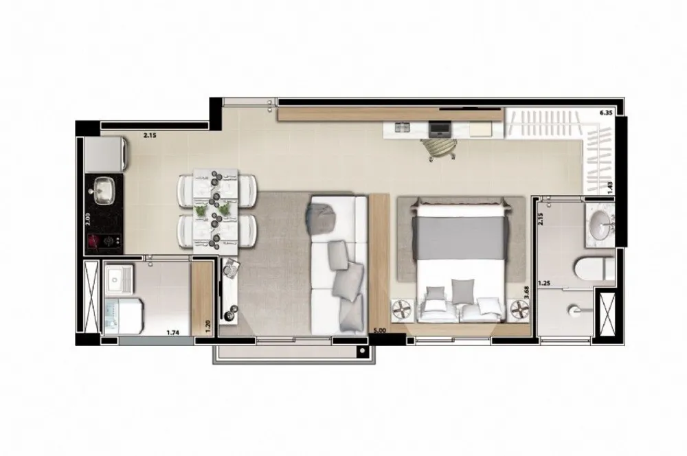 Kitnet-Studio, 35 m² - Foto 12