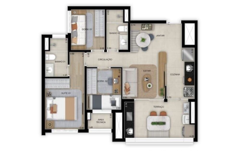 Apartamento, 3 quartos, 68 m² - Foto 20