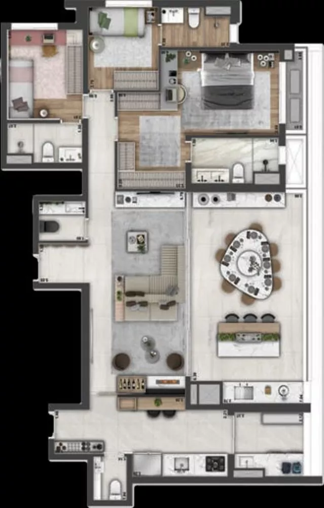 Apartamento à venda com 4 quartos, 142m² - Foto 2