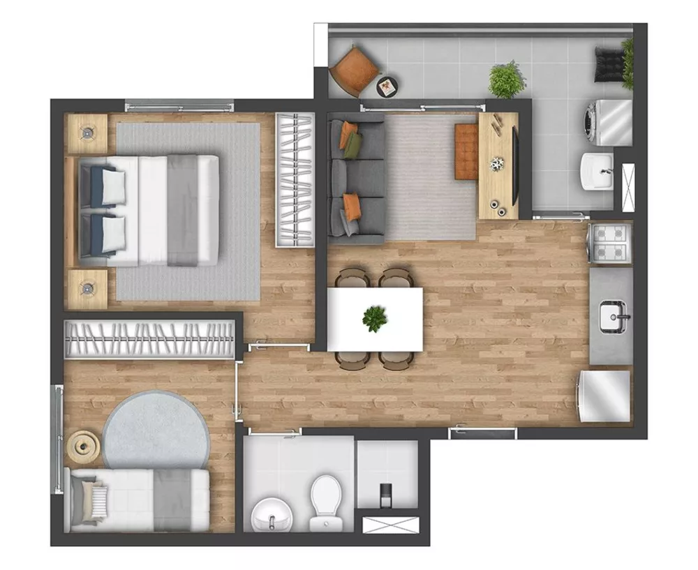 Apartamento à venda com 2 quartos, 37m² - Foto 2