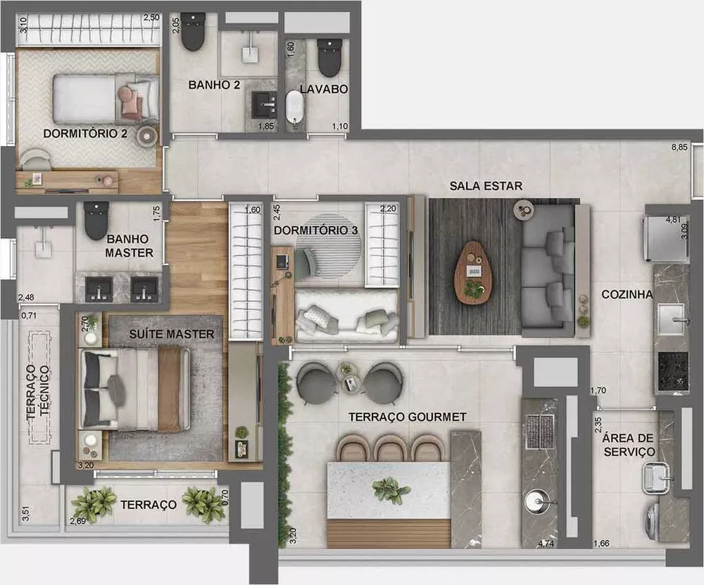 Apartamento, 3 quartos, 101 m² - Foto 21