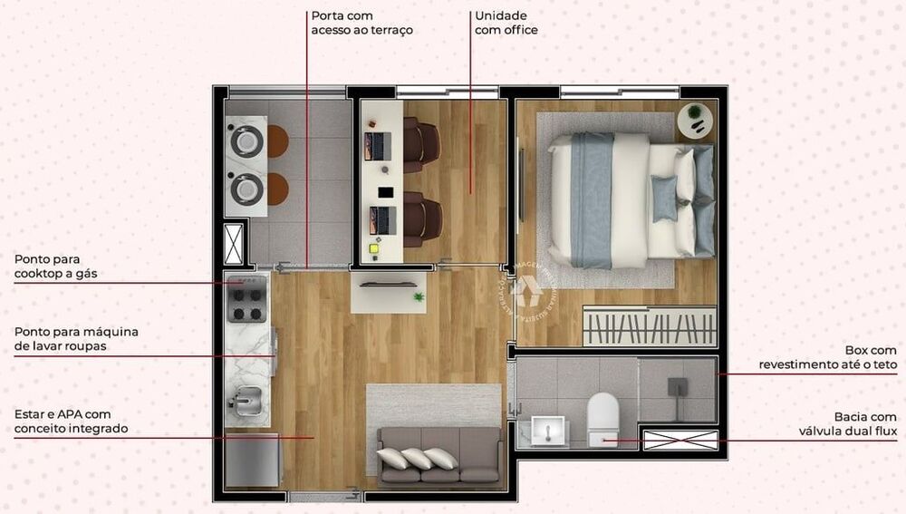 Cobertura, 1 quarto, 56 m² - Foto 14