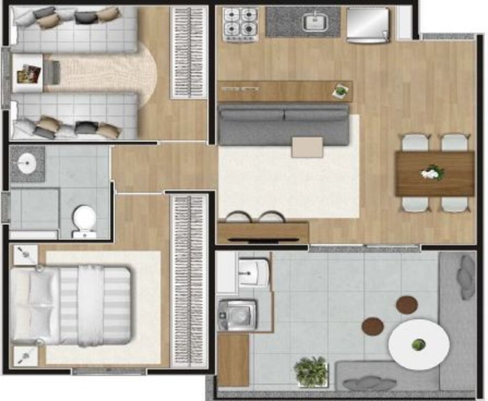 Apartamento à venda com 2 quartos, 55m² - Foto 6