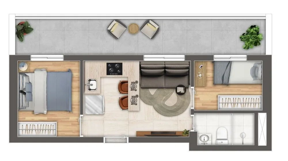 Apartamento, 2 quartos, 45 m² - Foto 7