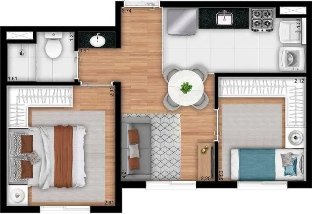 Apartamento, 33 m² - Foto 2
