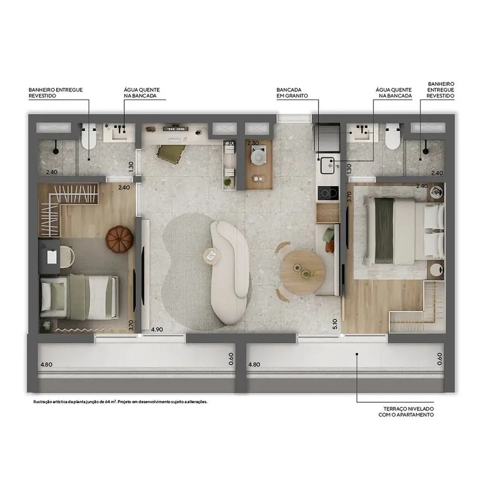 Apartamento, 1 quarto, 32 m² - Foto 4