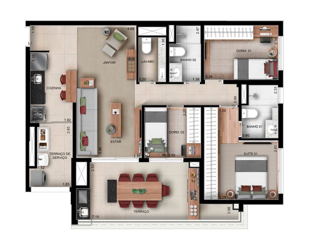 Apartamento, 3 quartos, 95 m² - Foto 4