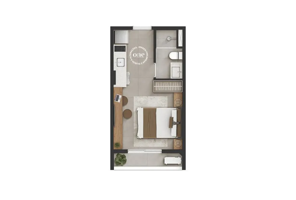 Kitnet-Studio, 24 m² - Foto 12
