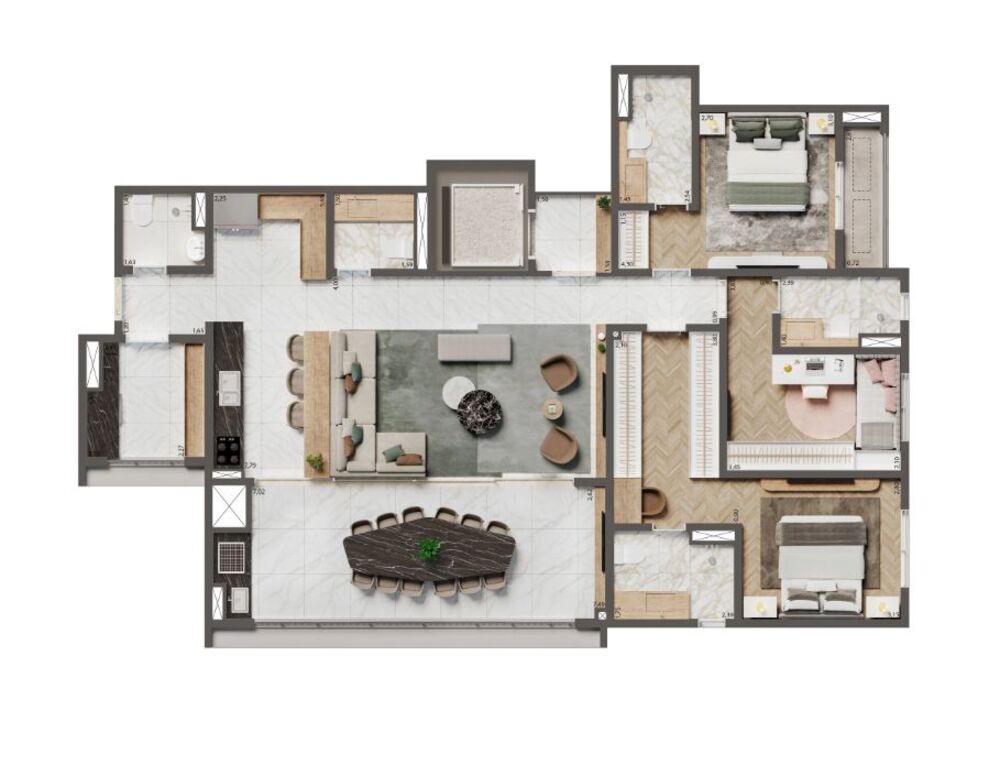 Apartamento, 3 quartos, 164 m² - Foto 1