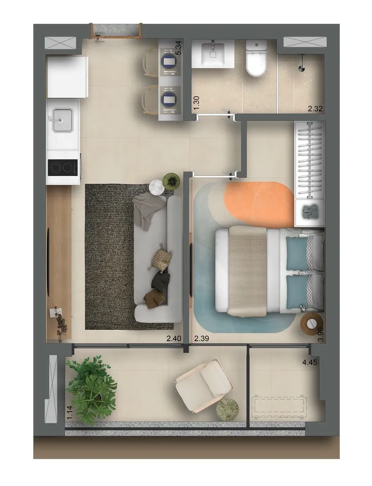 Apartamento, 1 quarto, 40 m² - Foto 6