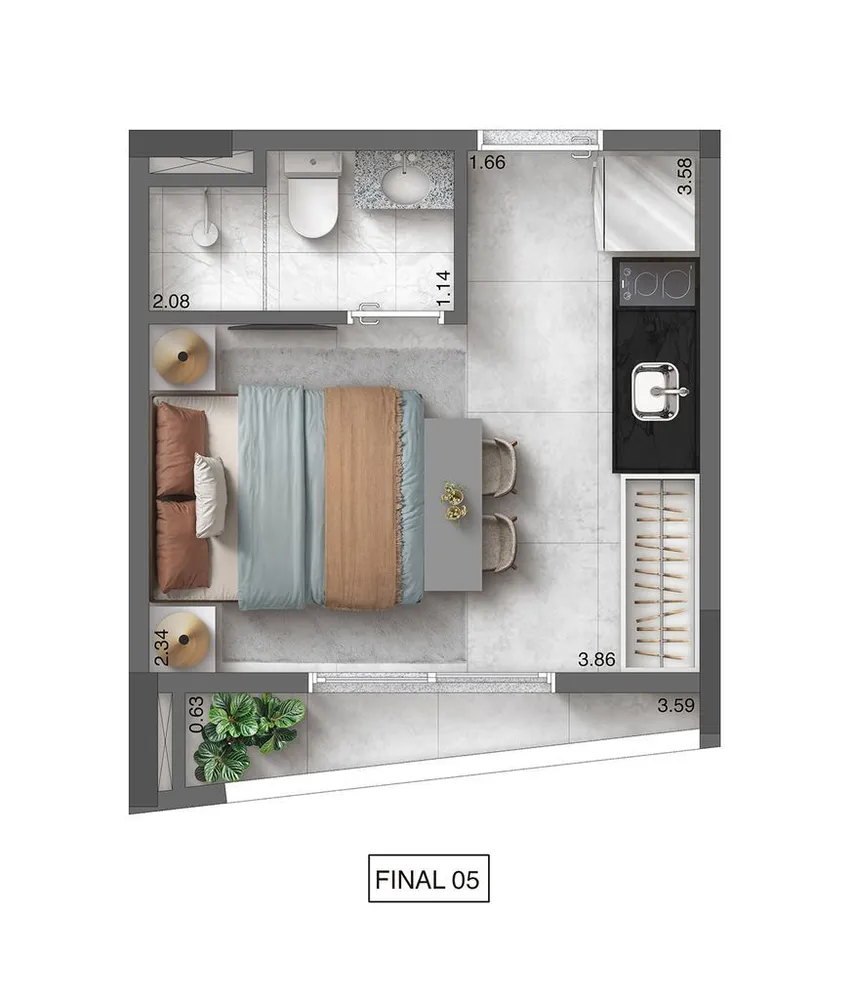 Apartamento, 1 quarto, 26 m² - Foto 4
