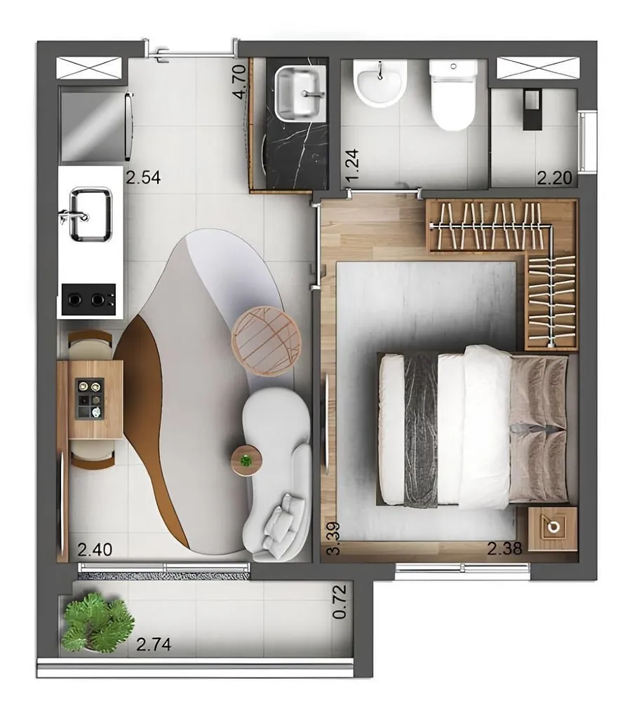 Apartamento, 2 quartos, 39 m² - Foto 11
