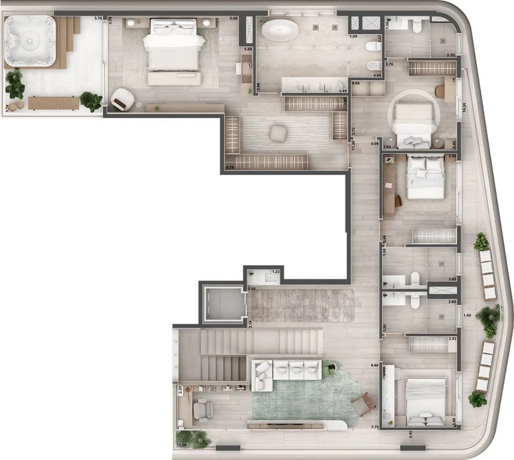 Apartamento, 3 quartos, 192 m² - Foto 8