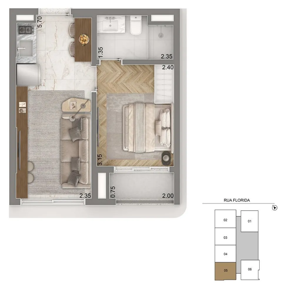 Kitnet-Studio, 31 m² - Foto 9
