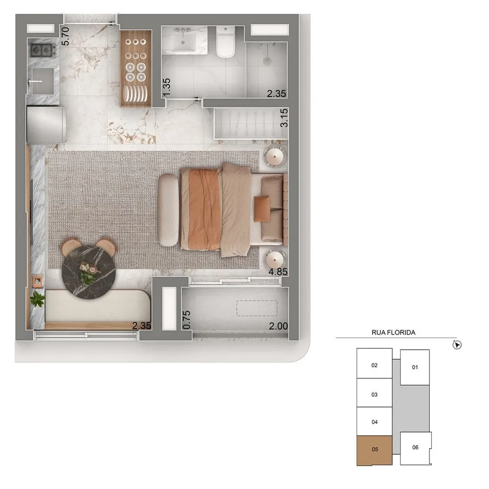 Kitnet-Studio, 31 m² - Foto 8