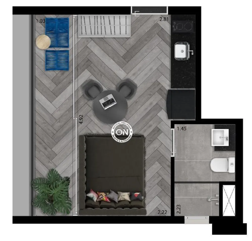 Kitnet-Studio, 23 m² - Foto 12