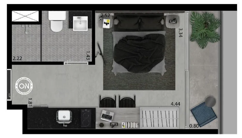 Kitnet-Studio, 23 m² - Foto 8