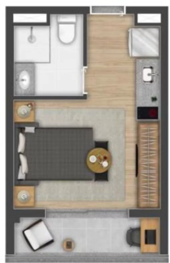 Apartamento à venda com 1 quarto, 29m² - Foto 2