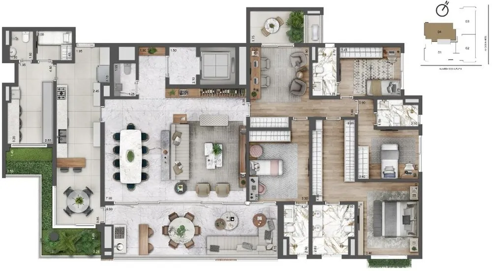 Apartamento, 4 quartos, 264 m² - Foto 8