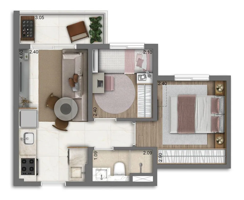 Cobertura, 2 quartos, 60 m² - Foto 10