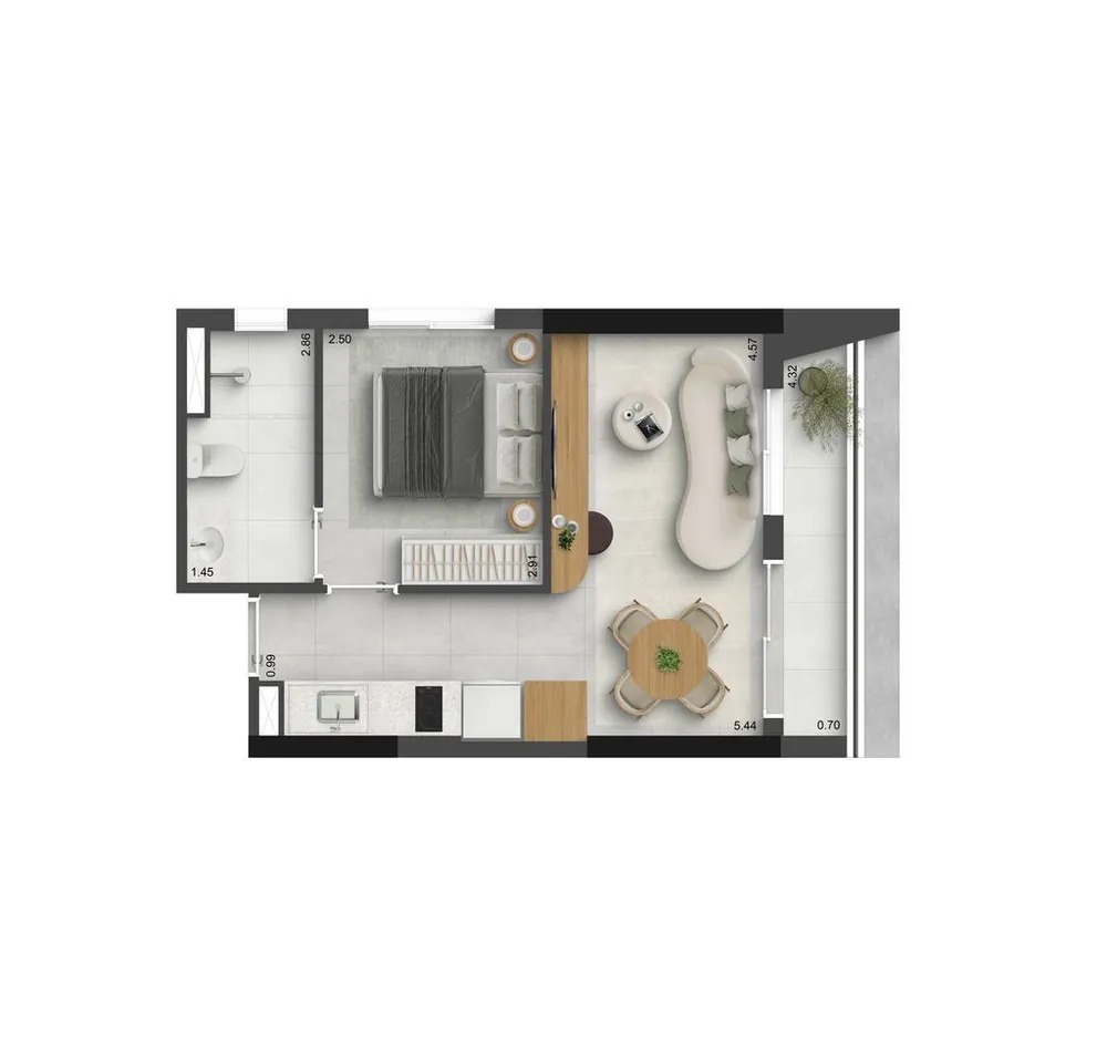 Apartamento, 1 quarto, 37 m² - Foto 8