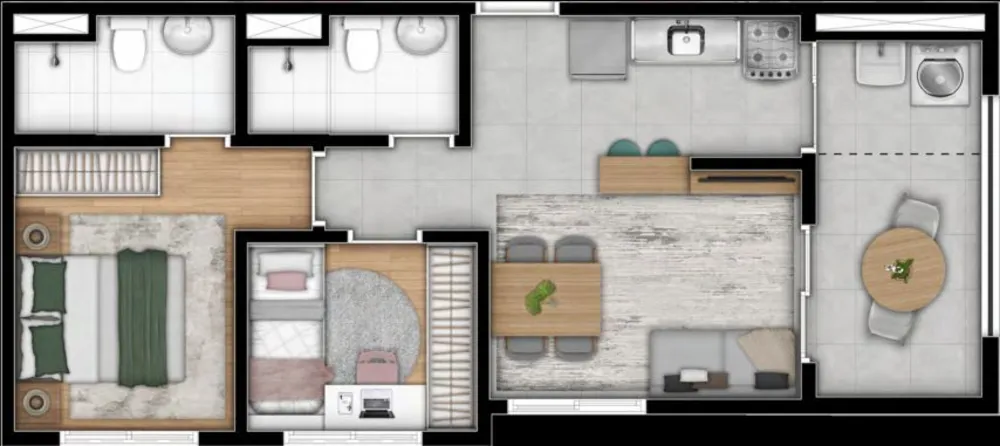 Apartamento, 2 quartos, 55 m² - Foto 7