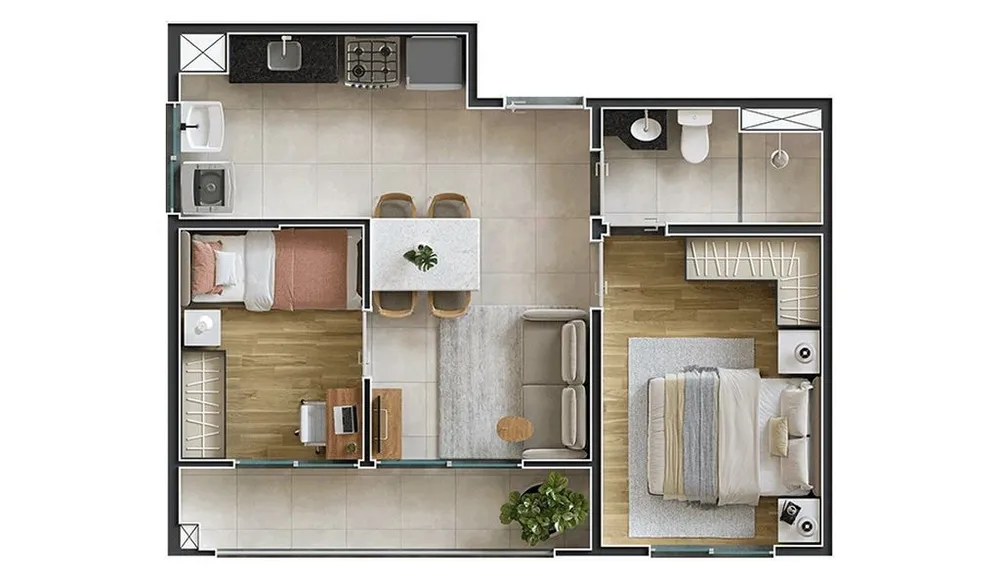 Apartamento, 2 quartos, 40 m² - Foto 1