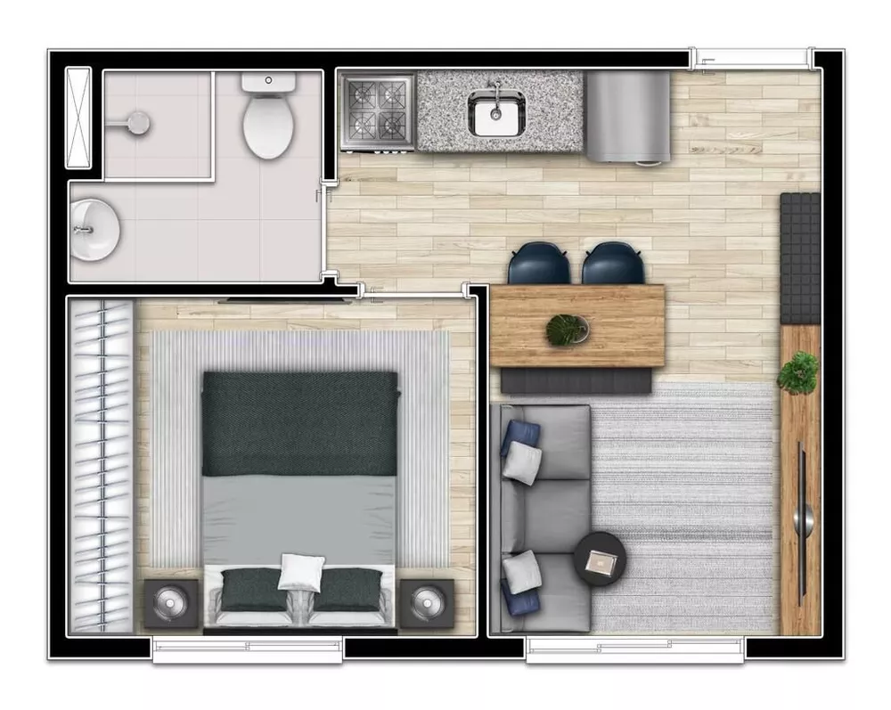 Apartamento à venda com 1 quarto, 24m² - Foto 4