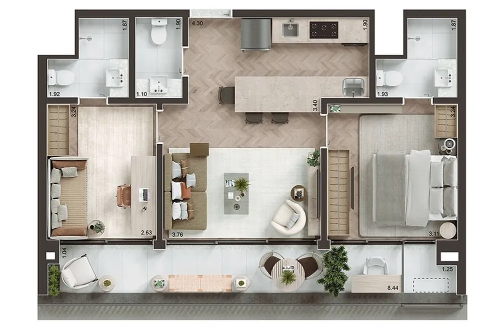 Apartamento, 2 quartos, 71 m² - Foto 8