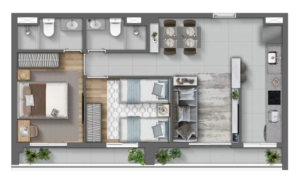 Apartamento, 2 quartos, 60 m² - Foto 7