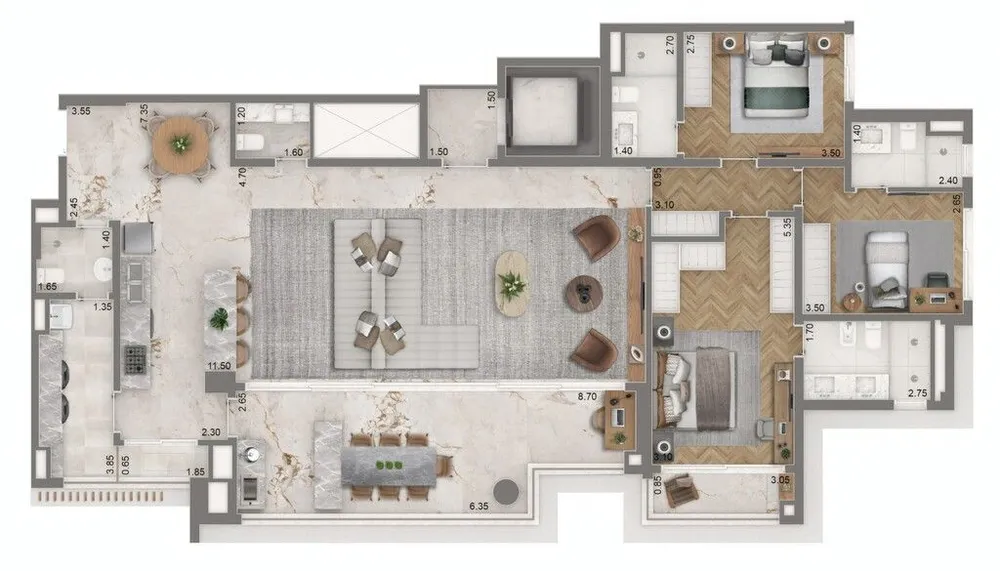Cobertura, 3 quartos, 246 m² - Foto 10