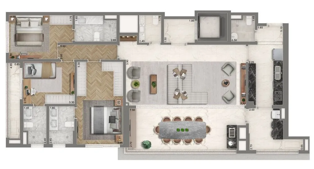 Cobertura, 3 quartos, 246 m² - Foto 8