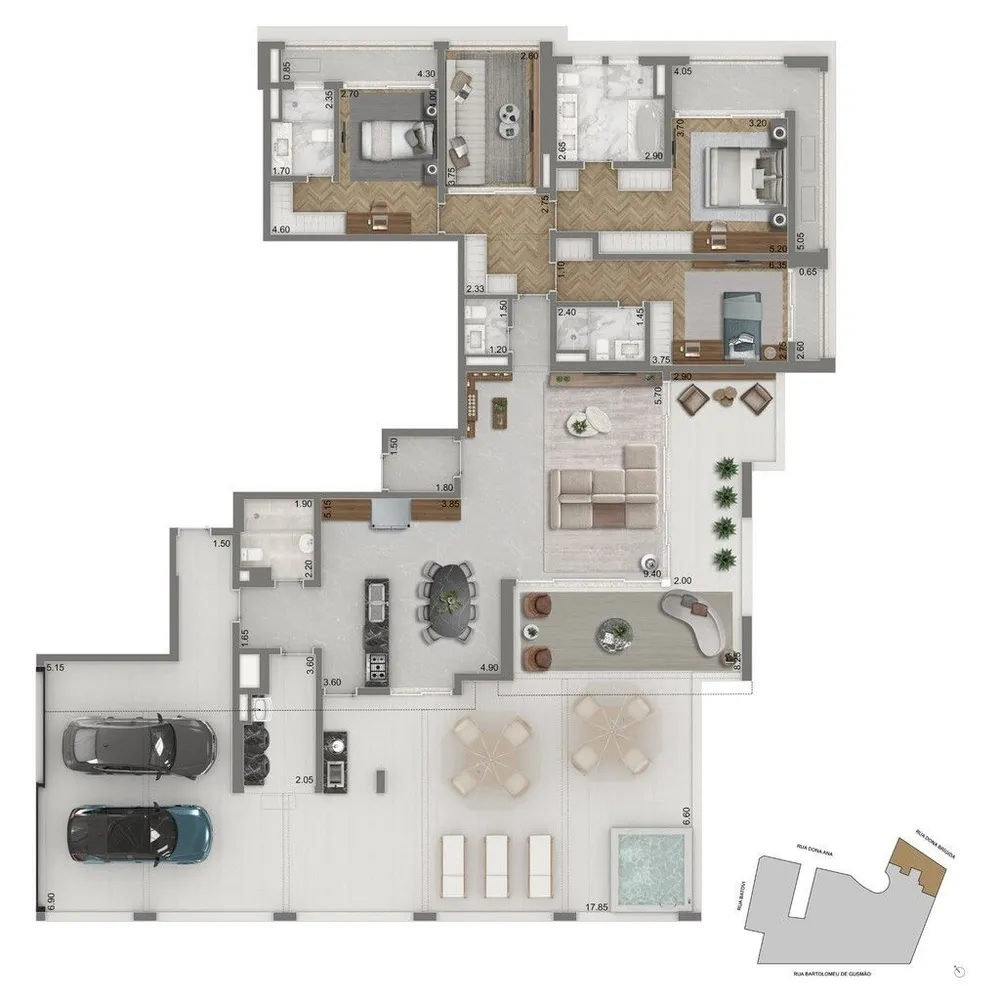 Cobertura, 3 quartos, 246 m² - Foto 9