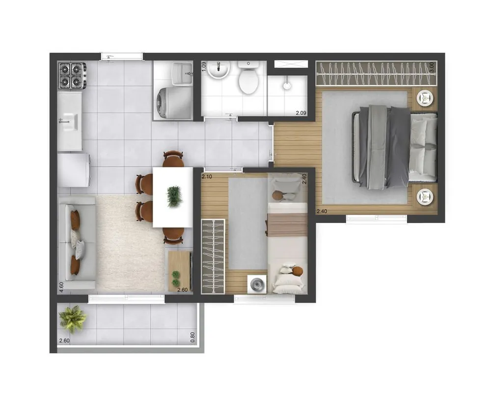 Apartamento, 1 quarto, 24 m² - Foto 8