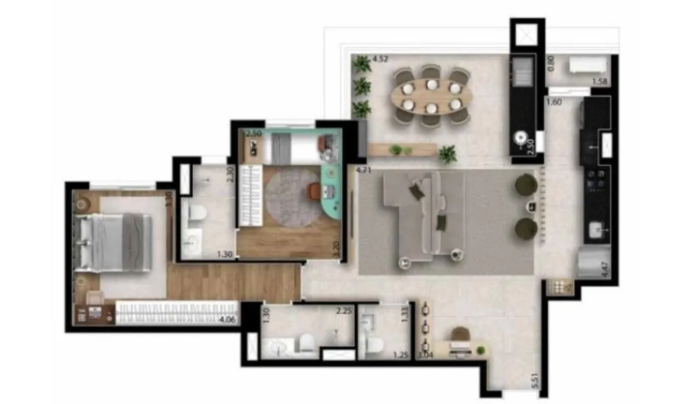 Apartamento, 3 quartos, 101 m² - Foto 7