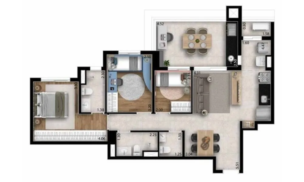 Apartamento, 3 quartos, 101 m² - Foto 6