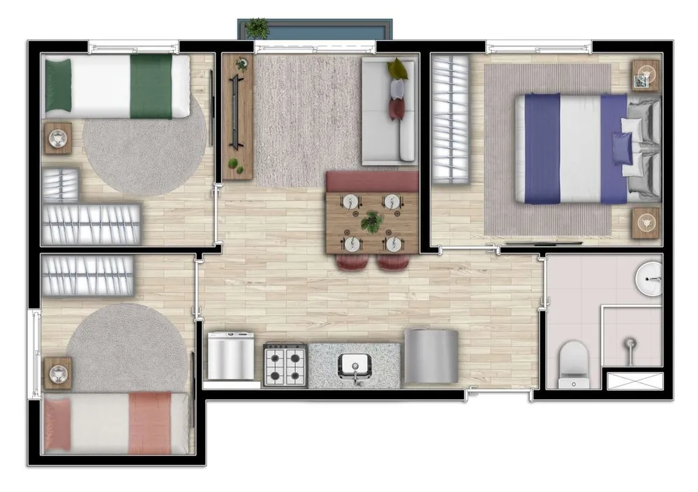 Apartamento, 3 quartos, 40 m² - Foto 6