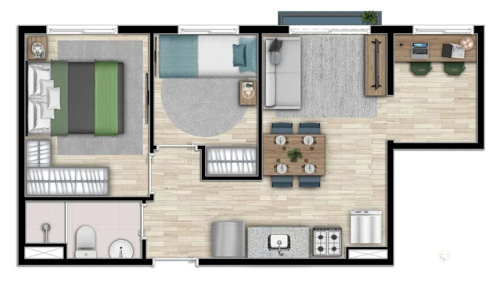 Apartamento, 3 quartos, 40 m² - Foto 9