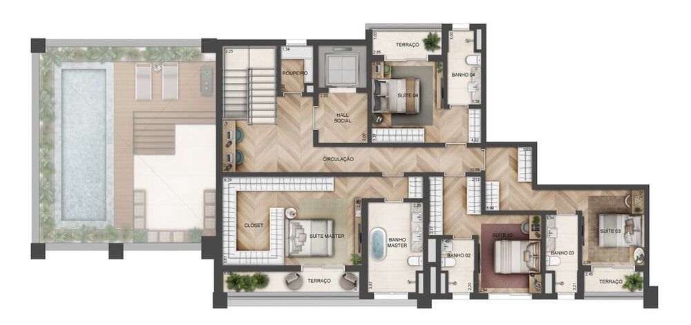 Apartamento, 4 quartos, 288 m² - Foto 2