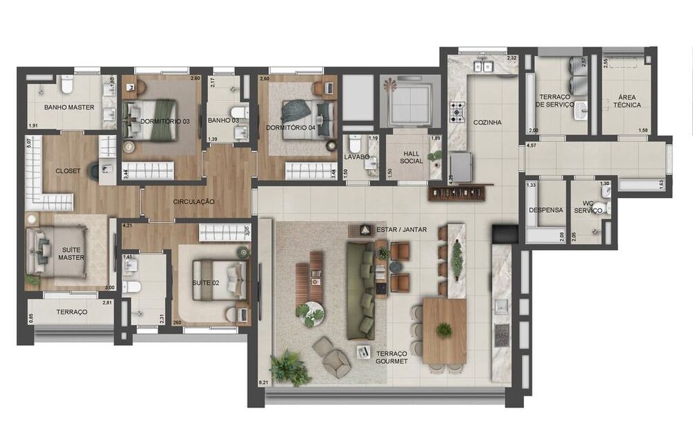 Apartamento, 4 quartos, 288 m² - Foto 10