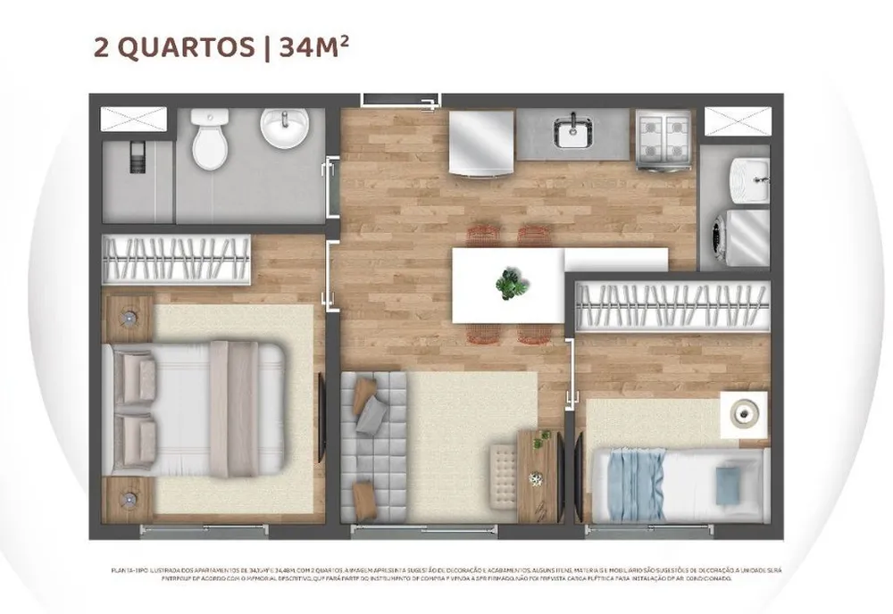 Apartamento, 2 quartos, 36 m² - Foto 12