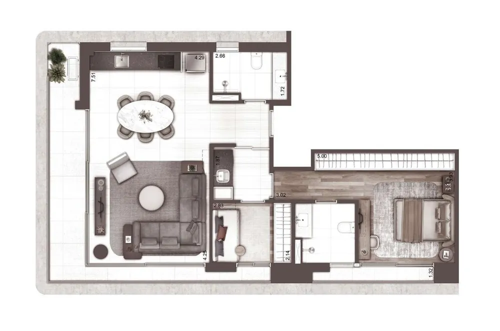 Apartamento, 1 quarto, 53 m² - Foto 19